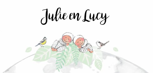 Geboortekaartje Julie en Lucy - EB