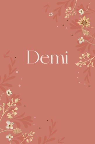 Geboortekaartje meisje bloemen roze - Demi