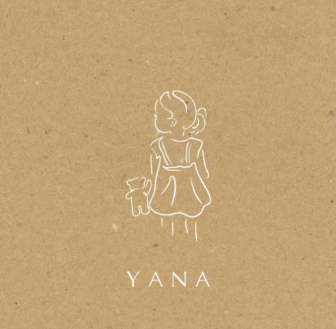 Geboortekaartje op echt kraft - Yana