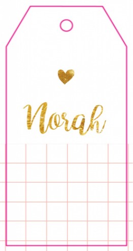Label kaartje Norah - Like its gold