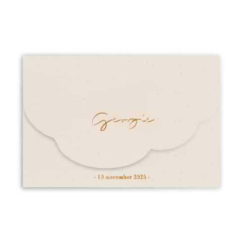 Pocketfold geboortekaartje in wolk vorm met kalkpapier inleg kaartje - Georgie (1van2)