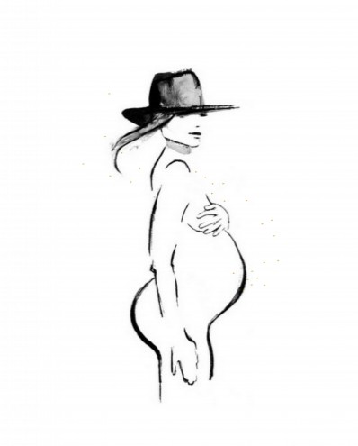 Poster op maat zwangere vrouw