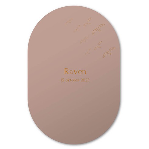 Meisjeskaartje ovaal - Raven