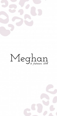 Geboortekaartje Meghan - DIY voor