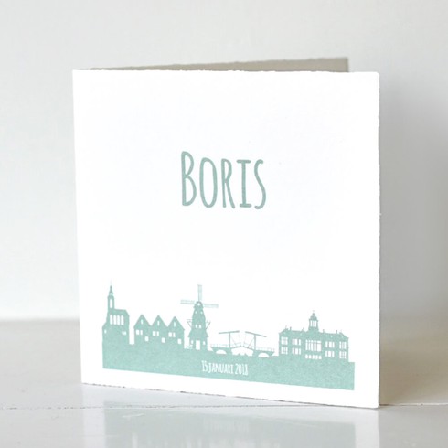 Oud Hollands Huisjes Boris groen