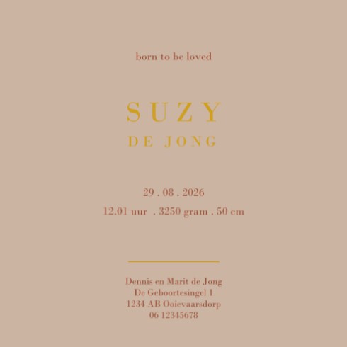dubbel kaartje lijntekening meisje met bloem- Suzy