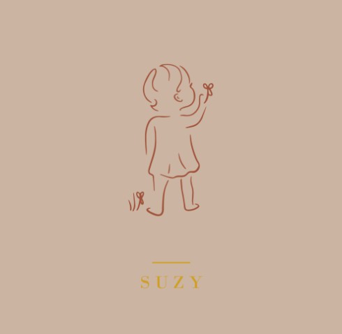 Enkelkaartje meisje met bloem - Suzy