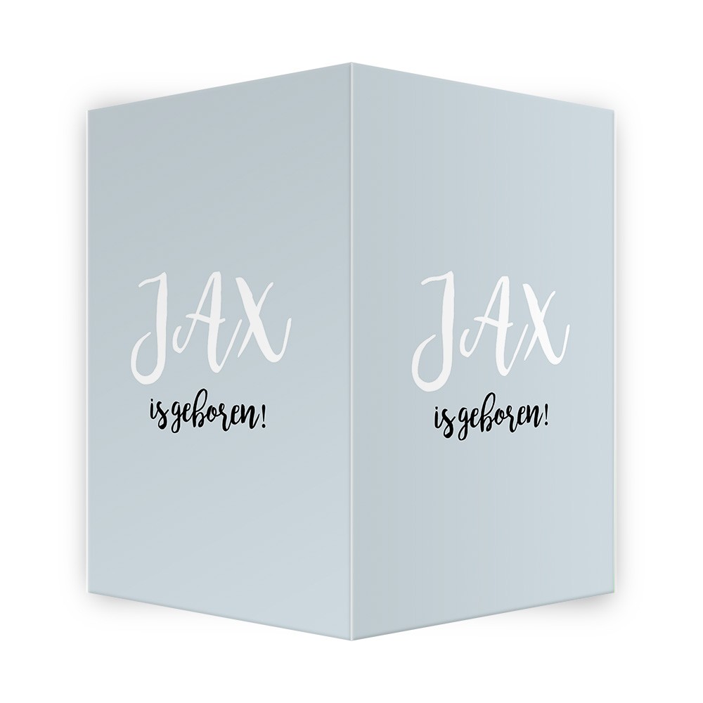 Typografisch geboortebord - Jax