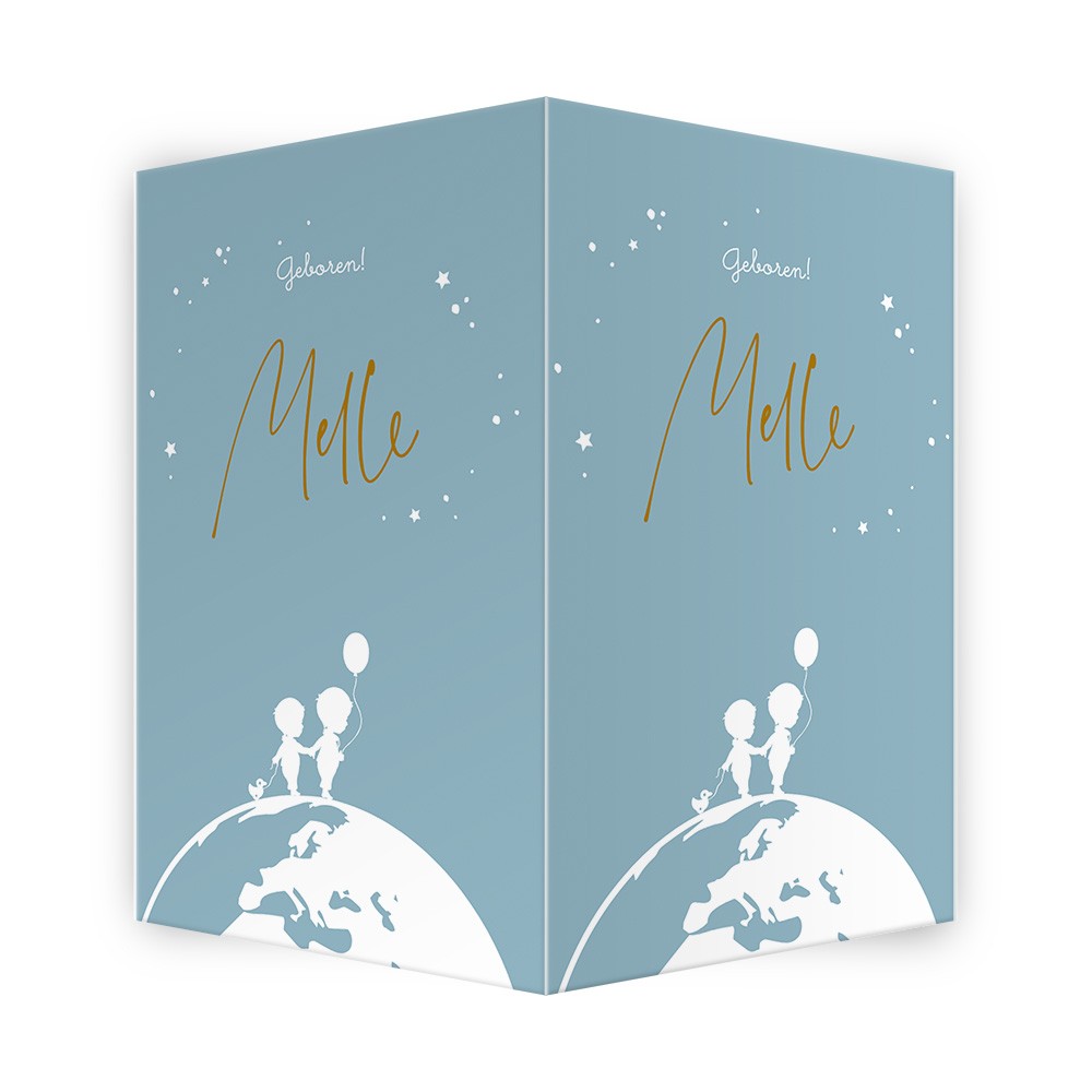 Geboortebord wereldbol - Melle