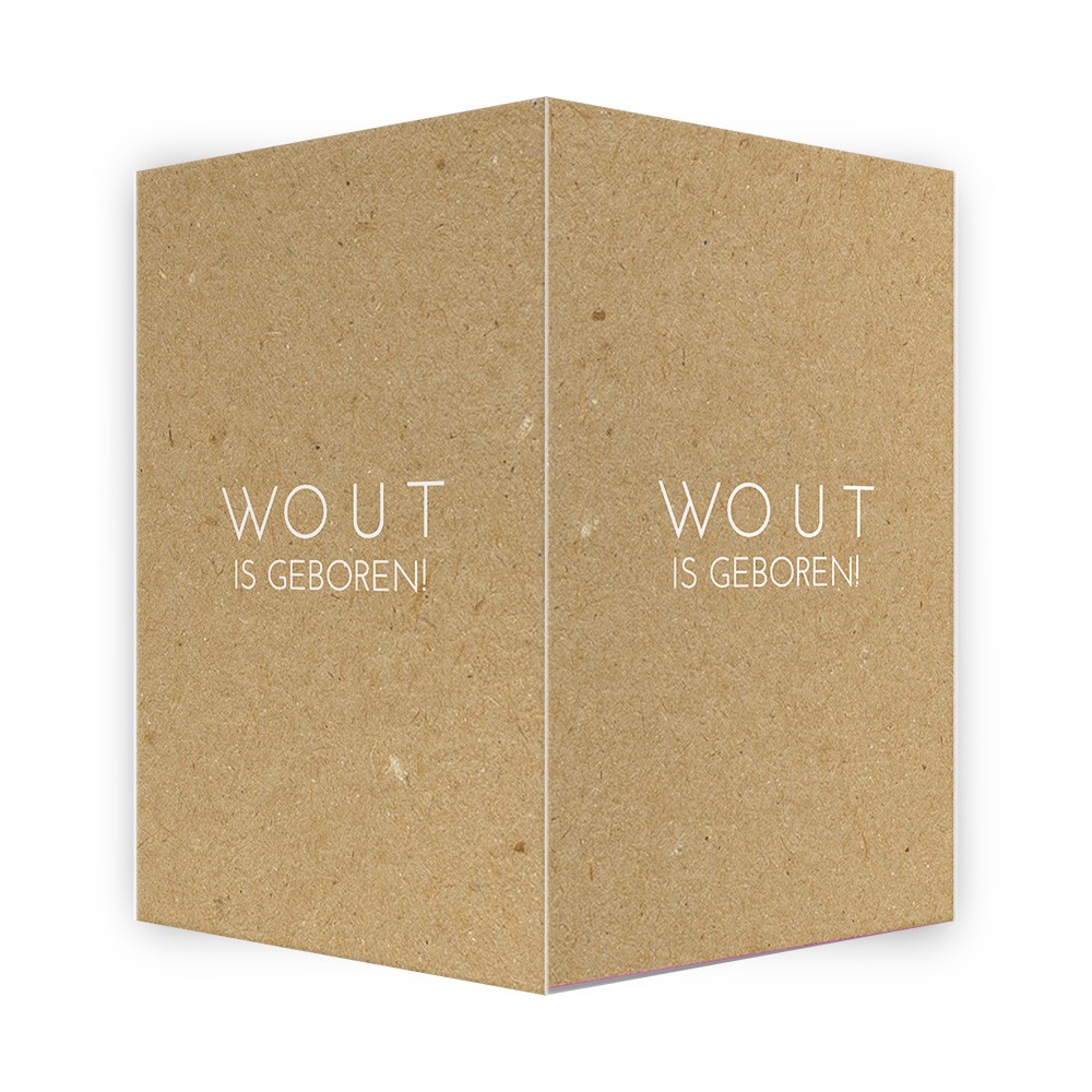 Geboortebord minimalistisch - Wout