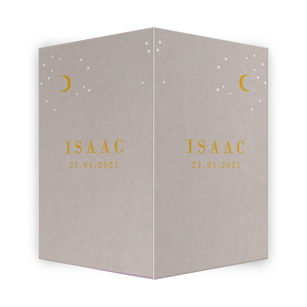 Geboortebord maan en sterren - Isaac