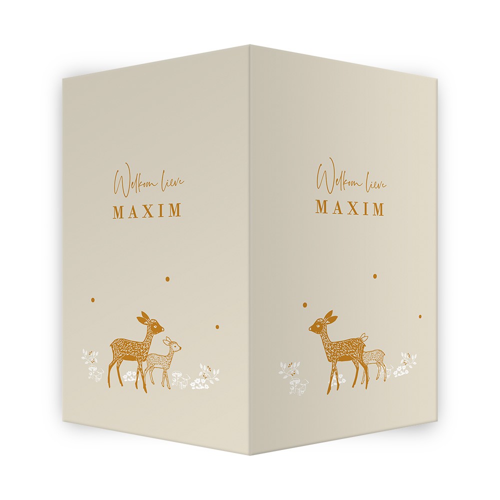 Geboortebord met bosdieren - Maxim