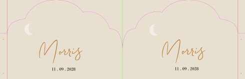 foutief Geboorte raambord met bijzondere wolken vorm liggend - Morris