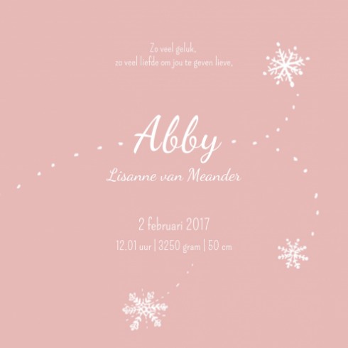 Geboortekaartje Abby - EB