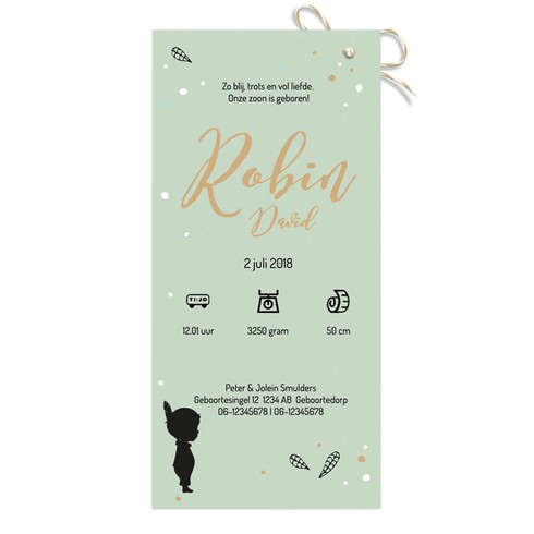 Labelkaartje - Robin