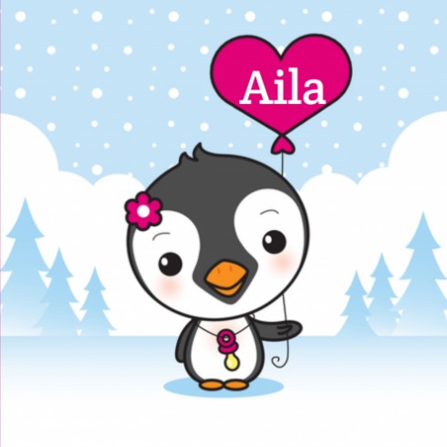 Geboortekaartje Aila - Gb voor