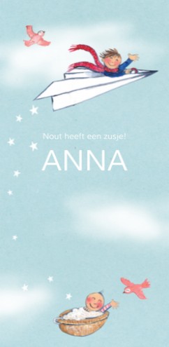 Geboortekaartje Airplane Anna - EB voor