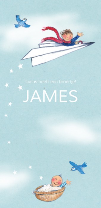 Geboortekaartje Airplane James - EB voor