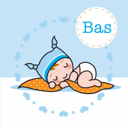 Geboortekaartje Bas - Gb