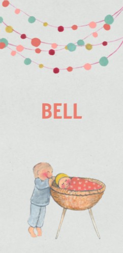 Geboortekaartje Bell met broer - EB