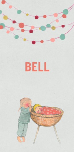 Geboortekaartje Bell met zus - EB voor