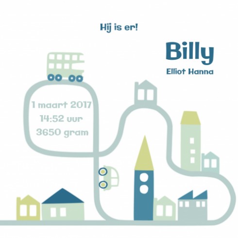 Geboortekaartje - Billy - HK