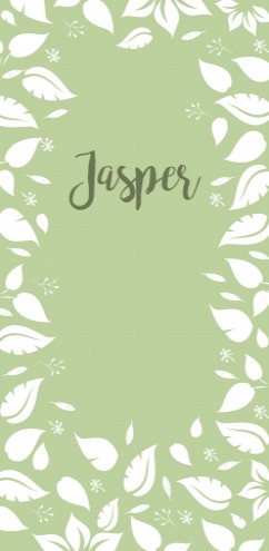 Geboortekaartje blaadjes Jasper - DB