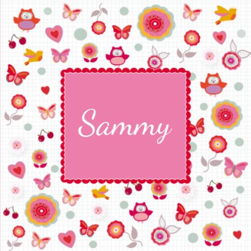 Geboortekaartje bloemen - Sammy DZ