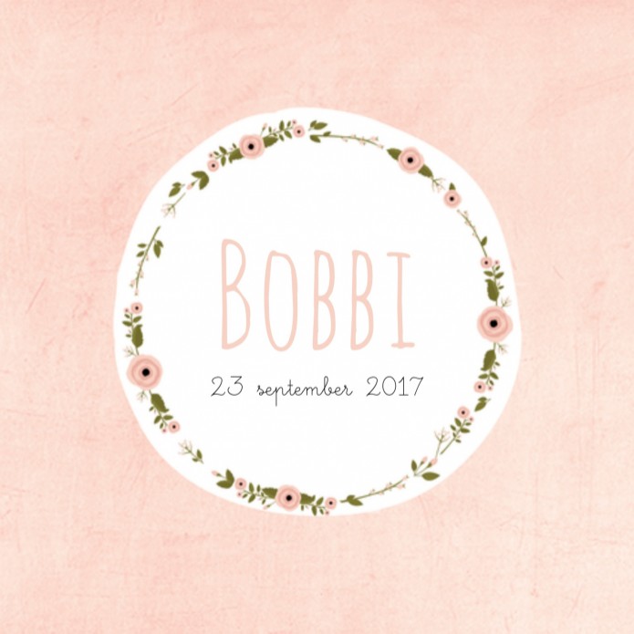 Geboortekaartje Bobbi bloemen - LD