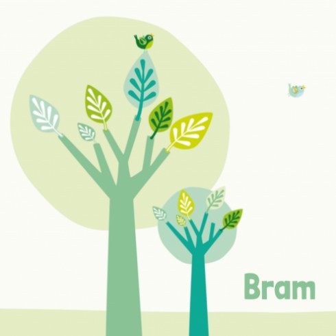 Geboortekaartje bomen - Bram - HK voor