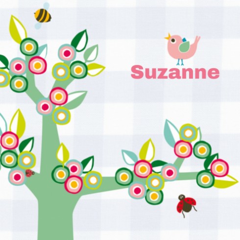 Geboortekaartje boom - Suzanne - HK voor