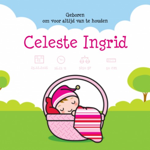 Geboortekaartje Celeste - Gb binnen