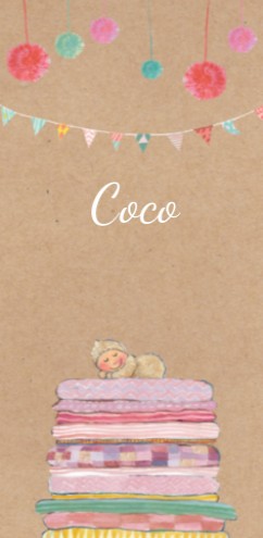 Geboortekaartje Coco met broers - EB
