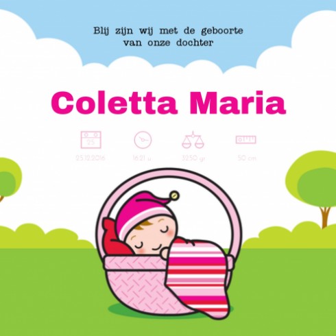 Geboortekaartje Coletta - Gb binnen