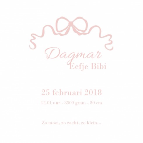 Geboortekaartje Dagmar - GA