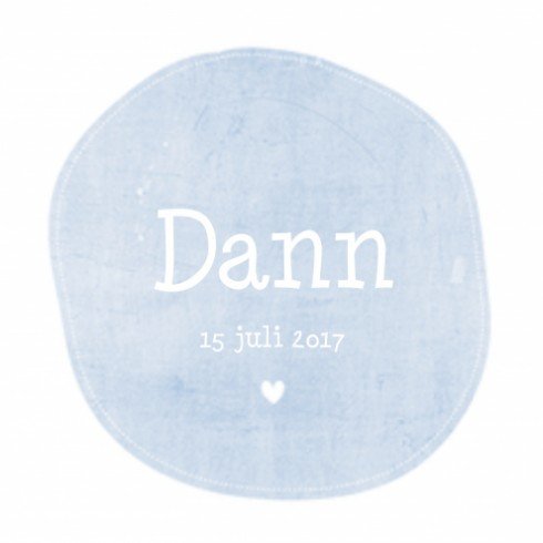 Geboortekaartje Dann watercolor - LD