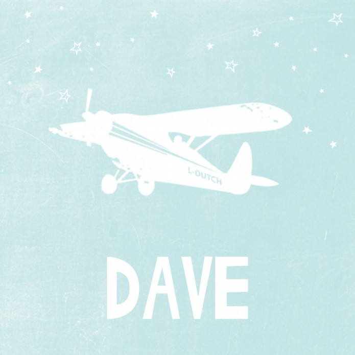 Geboortekaartje Dave vliegtuig - LD