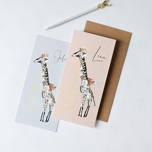Geboortekaartje giraf Julien - EB