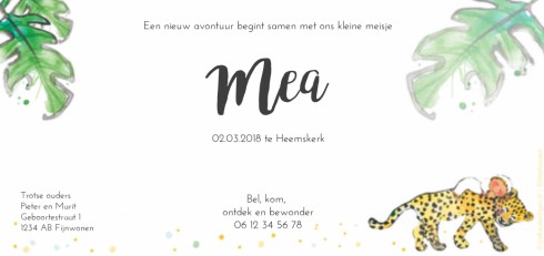 Geboortekaartje Mea - EB