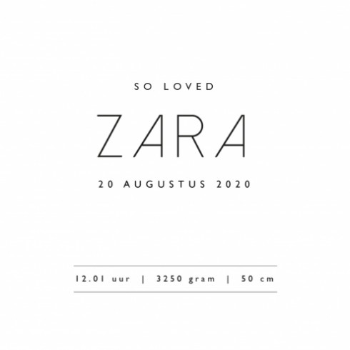 Geboortekaartje Dots Zara - MC binnen
