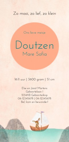 Geboortekaartje - Doutzen - SV