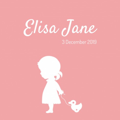 Geboortekaartje - Elisa Jane - DIY
