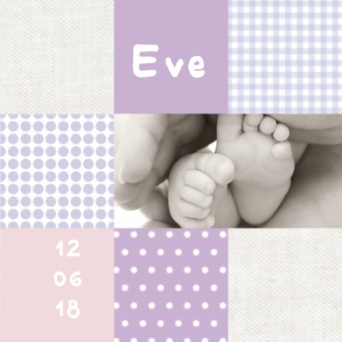 Geboortekaartje Eve - Made4