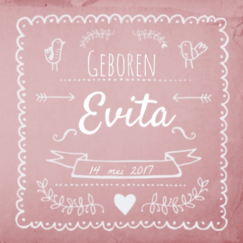 Geboortekaartje Evita - CA