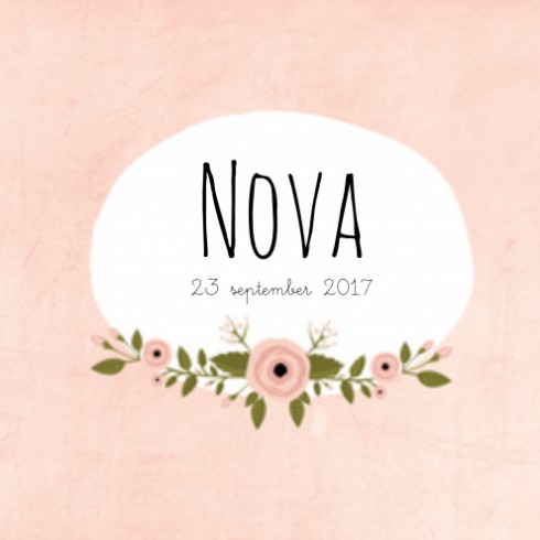 Geboortekaartje Nova bloemen - LD