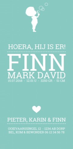 Geboortekaartje Finn - SC voor