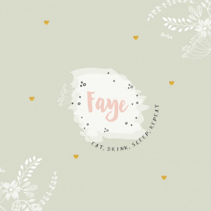 Geboortekaartje Floral Faye - DB voor