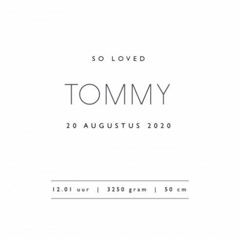 Geboortekaartje Galaxy Tommy - MC
