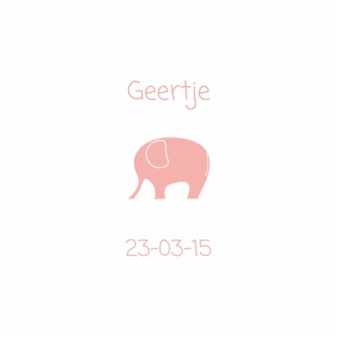 Geboortekaartje - Geertje - SC