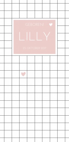 Geboortekaartje geometrisch - Lilly